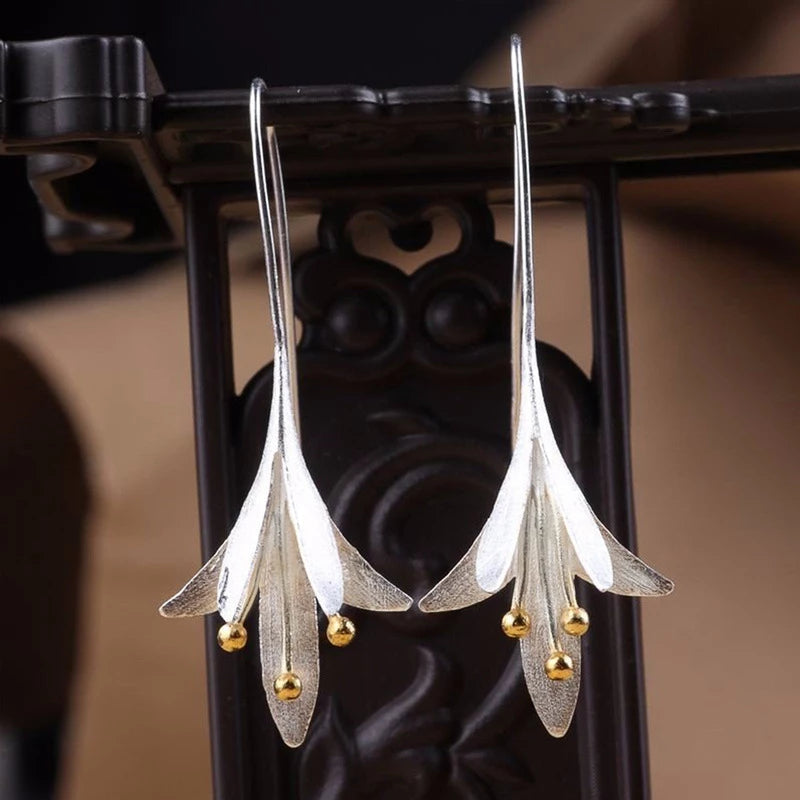 Blossom - Silver Flower Earrings-Westeryn