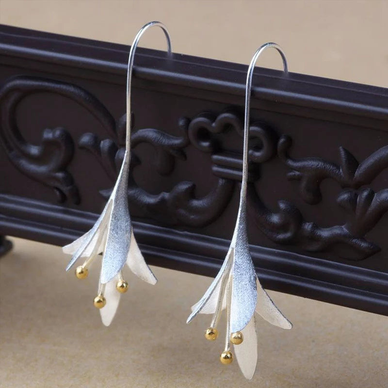 Blossom - Silver Flower Earrings-Westeryn