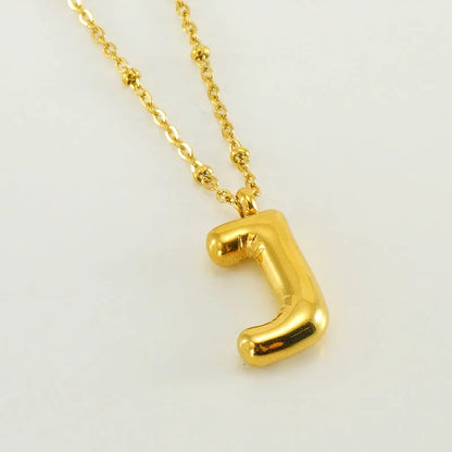 Special Initials Necklace in Silver with Balloon Bubbles