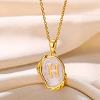 Silver Ocean Necklace with Initials at the Bottom of the Sea-Westeryn