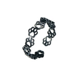 Adjustable Stainless Steel Paw Print Tattoo Ring – Stylish Jewelry for Animal Lovers-Westeryn