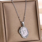 Silver Ocean Necklace with Initials at the Bottom of the Sea-Westeryn