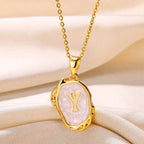 Silver Ocean Necklace with Initials at the Bottom of the Sea-Westeryn