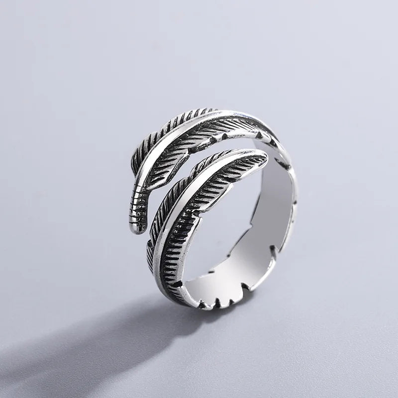 Celestial Feather Adjustable Ring