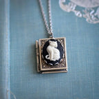 Whimsical Cat Book Pendant Necklace-Westeryn