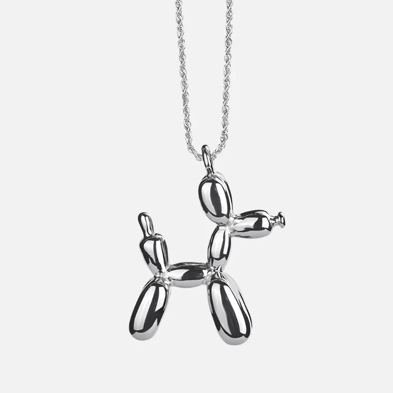 JUNO – Elegant Necklace with Charming Balloon Dog Pendant in Radiant Gold Look