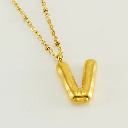 Special Initials Necklace in Silver with Balloon Bubbles