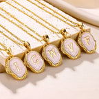 Silver Ocean Necklace with Initials at the Bottom of the Sea-Westeryn