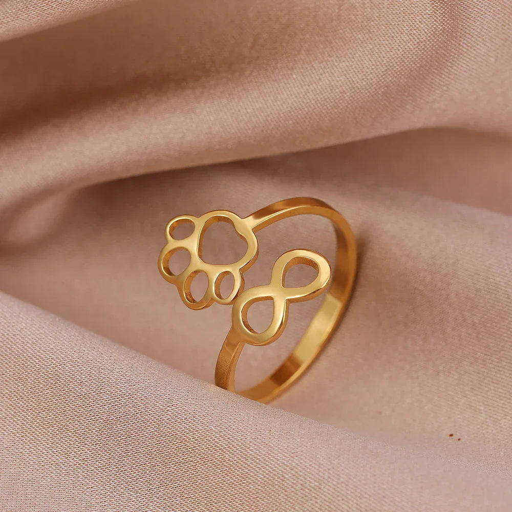 Endless Love Paw Ring