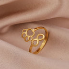 AYLA – Elegant Adjustable Infinity Paw Ring Made of High-Quality Stainless Steel-Westeryn
