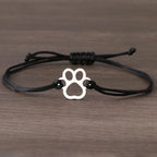 ELINE – Elegant Adjustable Paw Bracelet with Black and Red Cord for Stylish Expression-Westeryn
