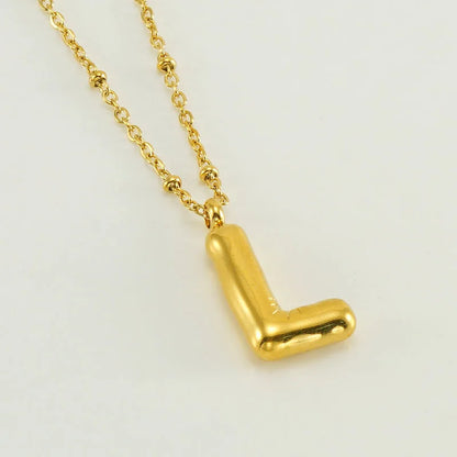 Special Initials Necklace in Silver with Balloon Bubbles