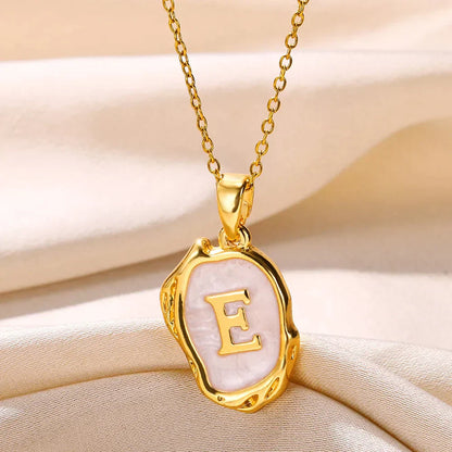 Silver Ocean Necklace with Initials at the Bottom of the Sea