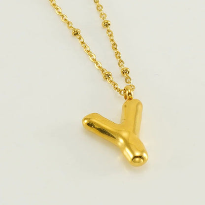 Special Initials Necklace in Silver with Balloon Bubbles