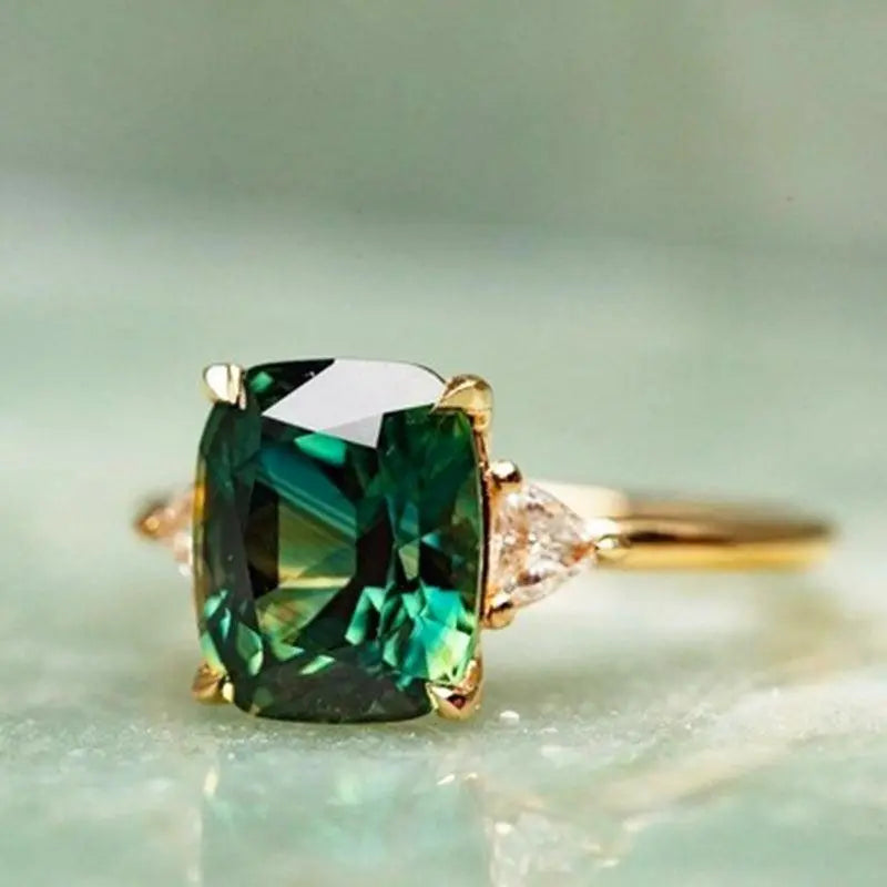 Elegant Square Emerald Ring-Westeryn