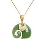 Tranquil Elephant Pendant Necklace-Westeryn
