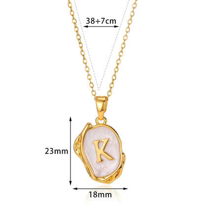 Silver Ocean Necklace with Initials at the Bottom of the Sea