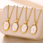 Silver Ocean Necklace with Initials at the Bottom of the Sea-Westeryn