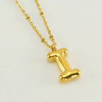 Special Initials Necklace in Silver with Balloon Bubbles-Westeryn