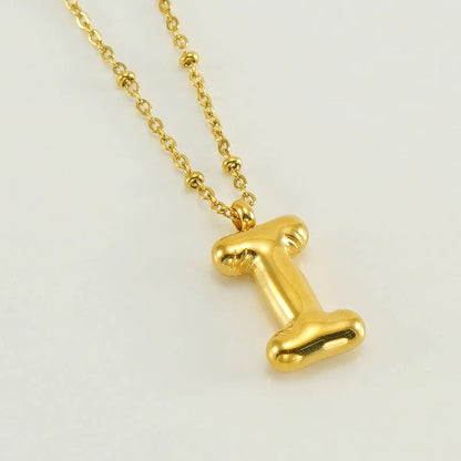 Special Initials Necklace in Silver with Balloon Bubbles