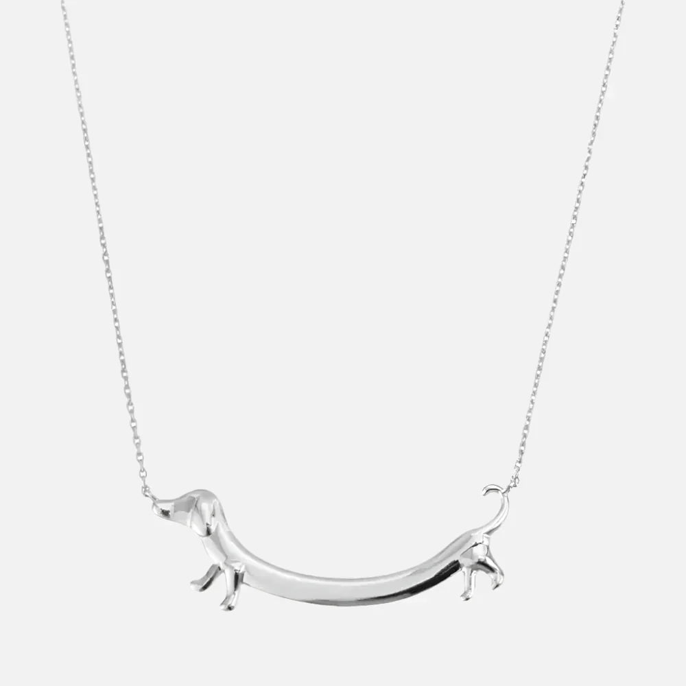 LILOU – Elegant Dachshund Necklace in Stylish Gold Look-Westeryn