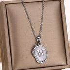 Silver Ocean Necklace with Initials at the Bottom of the Sea-Westeryn