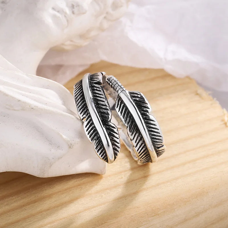 Celestial Feather Adjustable Ring