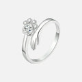 MARA – Elegant adjustable ring made of 925 sterling silver with handcrafted hand and paw motif-Westeryn