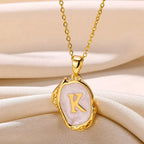 Silver Ocean Necklace with Initials at the Bottom of the Sea-Westeryn