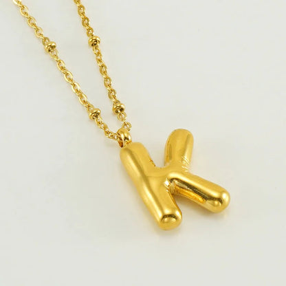 Special Initials Necklace in Silver with Balloon Bubbles