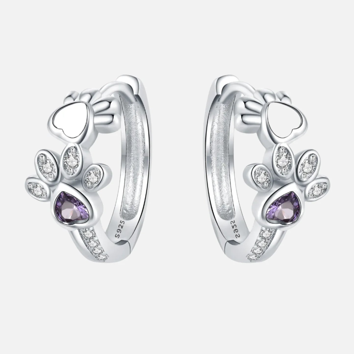 Celestial Paw Huggie Earrings