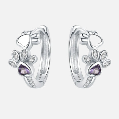 Celestial Paw Huggie Earrings