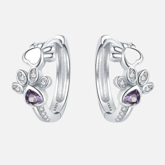 Celestial Paw Huggie Earrings