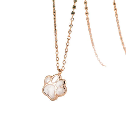 MALIA – Elegant Necklace with Sweet Paw Pendant Made of High-Quality Sterling Silver