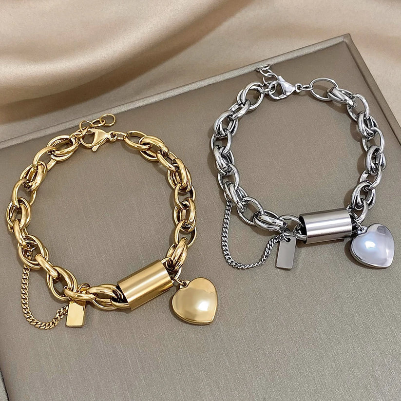 Heartened Chunky Bracelet | Gold-Westeryn
