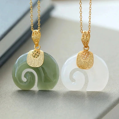 Tranquil Elephant Pendant Necklace