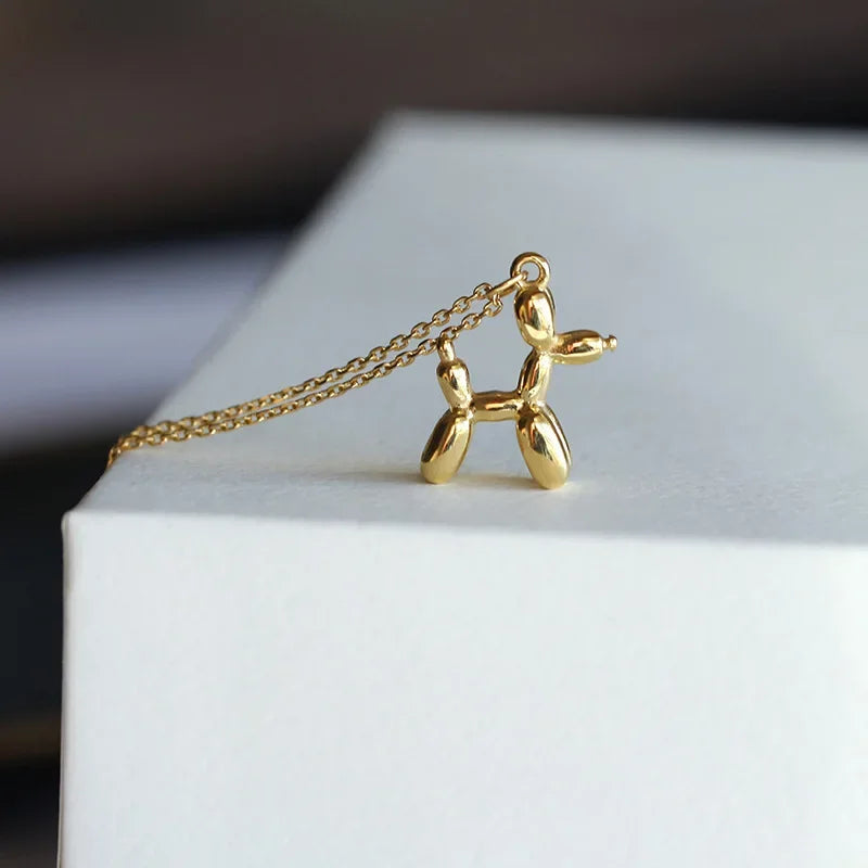 Whimsical Balloon Dog Pendant Necklace-Westeryn