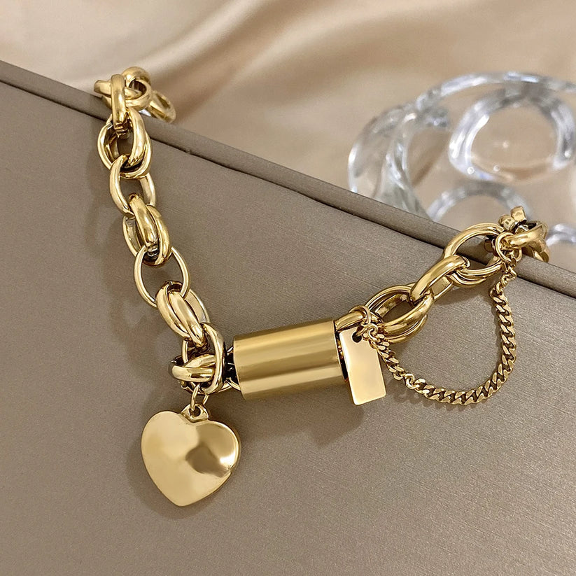 Heartened Chunky Bracelet | Gold-Westeryn
