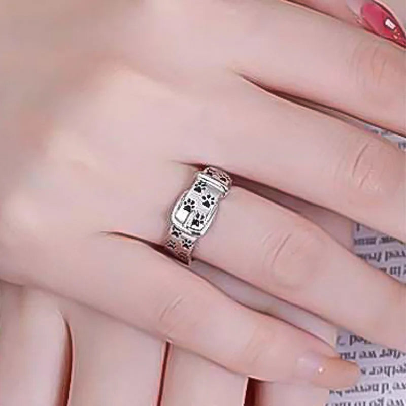 Charming Canine Collar Ring