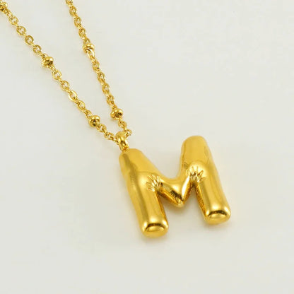 Special Initials Necklace in Silver with Balloon Bubbles