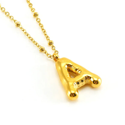 Special Initials Necklace in Silver with Balloon Bubbles