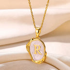 Silver Ocean Necklace with Initials at the Bottom of the Sea-Westeryn