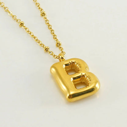 Special Initials Necklace in Silver with Balloon Bubbles