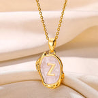 Silver Ocean Necklace with Initials at the Bottom of the Sea-Westeryn
