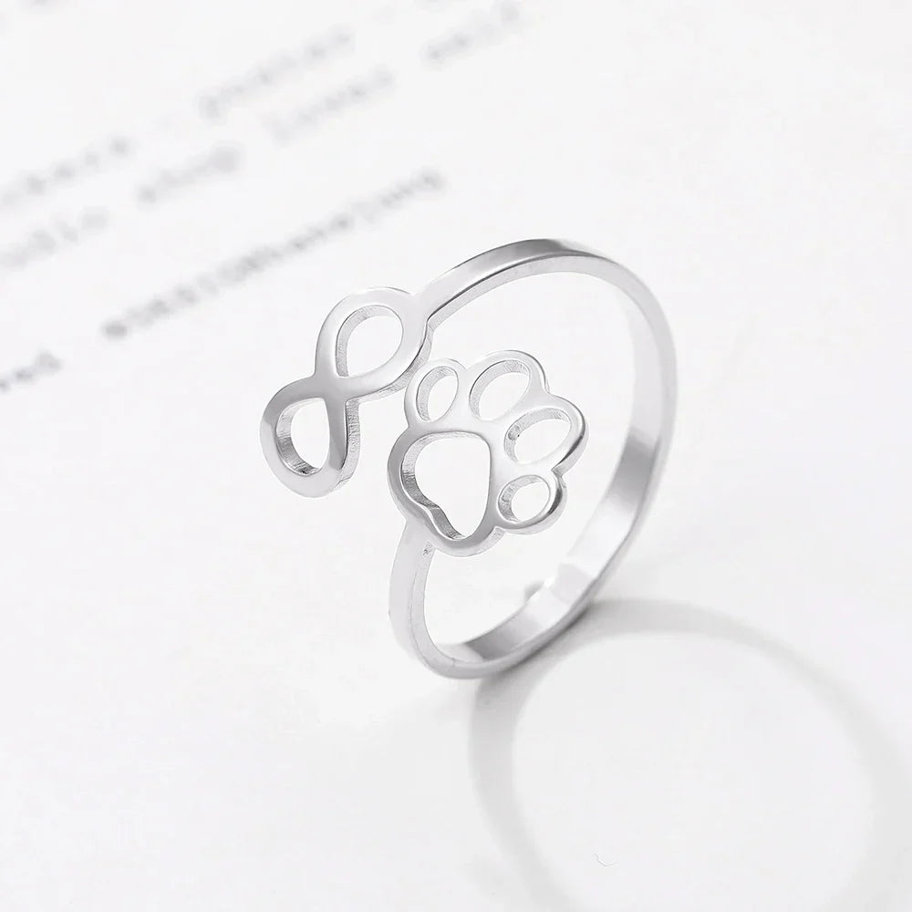 Endless Love Paw Ring