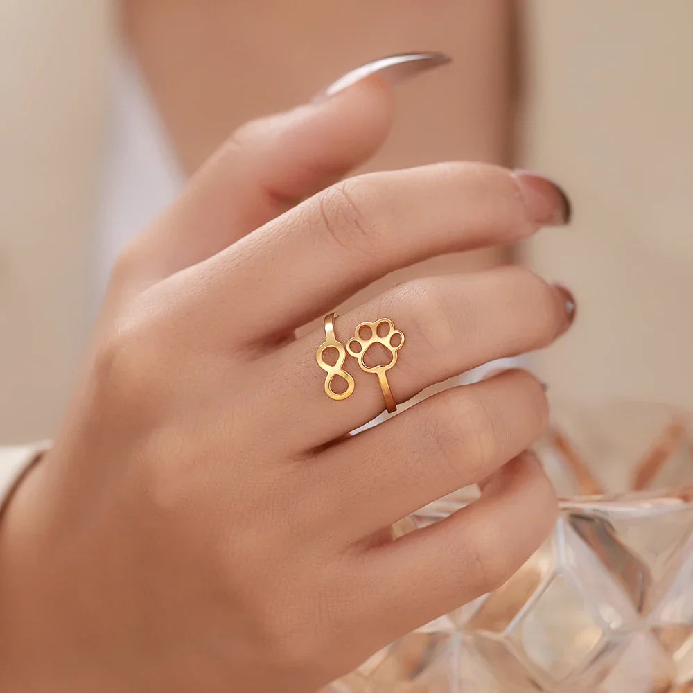 Endless Love Paw Ring