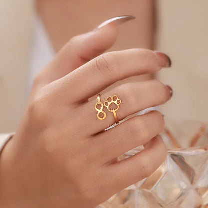 Endless Love Paw Ring