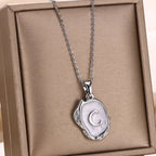 Silver Ocean Necklace with Initials at the Bottom of the Sea-Westeryn