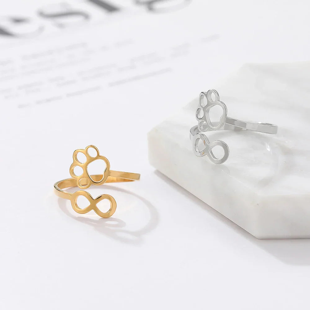 Endless Love Paw Ring