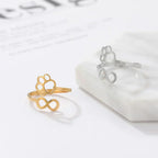 AYLA – Elegant Adjustable Infinity Paw Ring Made of High-Quality Stainless Steel-Westeryn